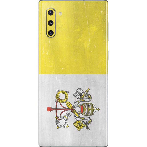 Vatican City Flag Distressed Galaxy Note 10 Skin